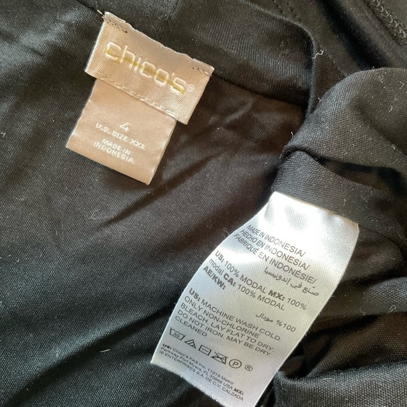 Chico’s Black Sleeveless Top Sz 4 - Picture 3 of 4